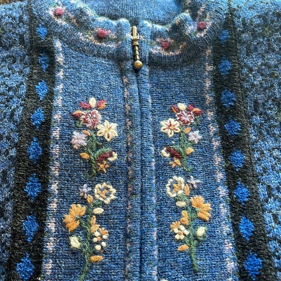 Newton Trading Co. 100% Shetland Wool Full Zip Cardigan Size S - Picture 5 of 5